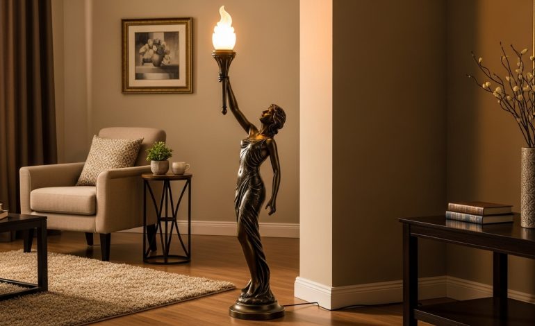 Enhance Your Home Décor with the Elegant curvy lady torch floor lamp​