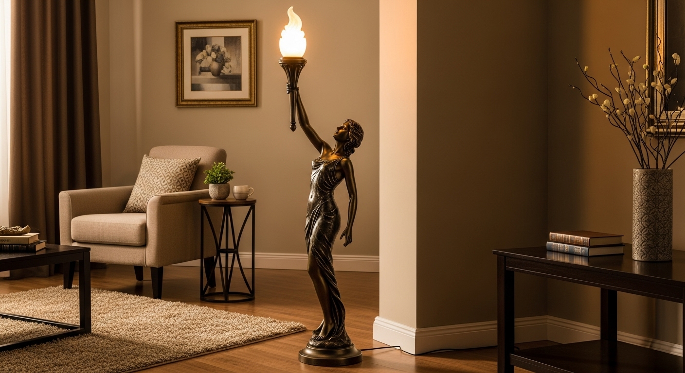 Enhance Your Home Décor with the Elegant curvy lady torch floor lamp​
