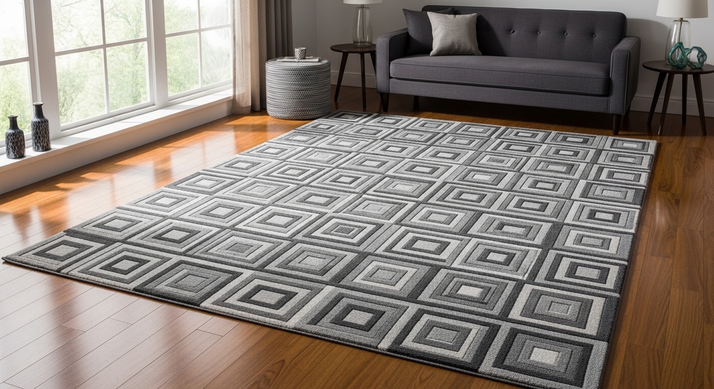 Jossland gray 8 ft. x 10 ft. geometric area rug​: A Modern Touch for Every Home