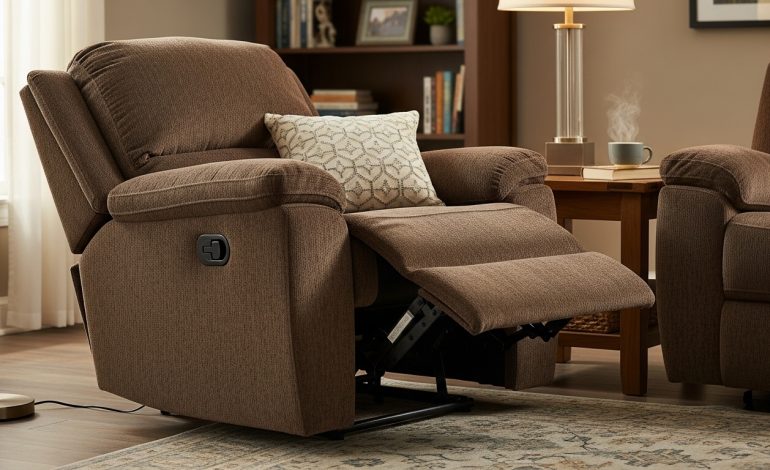 Comfort and Style with the Microfiber recliner by Cambridge home chocolate push back recliner​